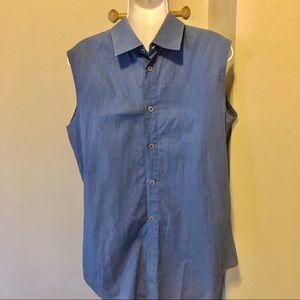 Versace versus men sleeveless blue  vintage med